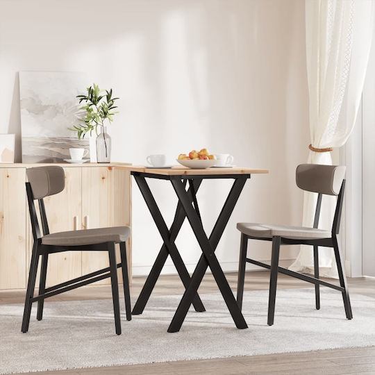 Tisch Speisesaal aus Massivholz & Metall Coffee 80x50x75cm