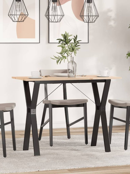 Table Dining Room from Solid Wood & Metal Coffee 100x50x75cm