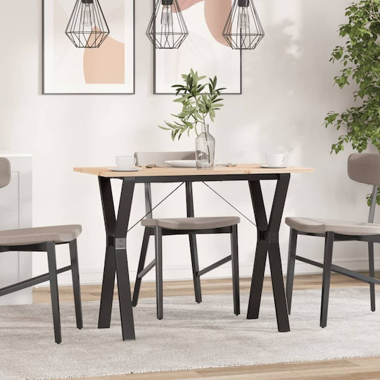 Table Dining Room from Solid Wood & Metal Coffee 100x50x75cm