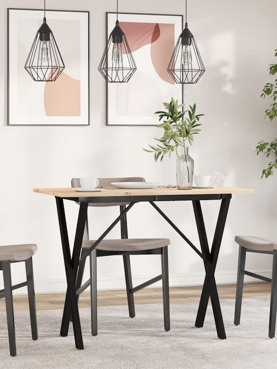 Table Dining Room from Solid Wood & Metal Coffee 100x50x75cm