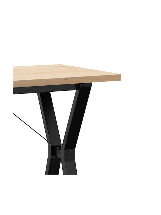 Table Dining Room from Solid Wood & Metal Coffee 100x50x75.5cm