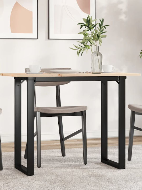Table Dining Room from Solid Wood & Metal Coffee 100x50x75cm