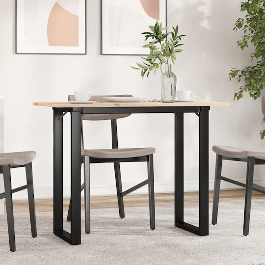 Table Dining Room from Solid Wood & Metal Coffee 100x50x75cm