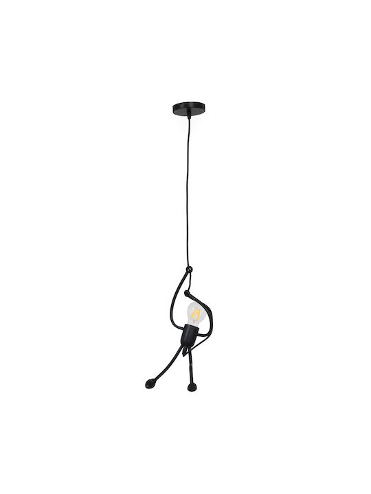 GloboStar Figure Pendant Light Suspension for Socket E27 Black