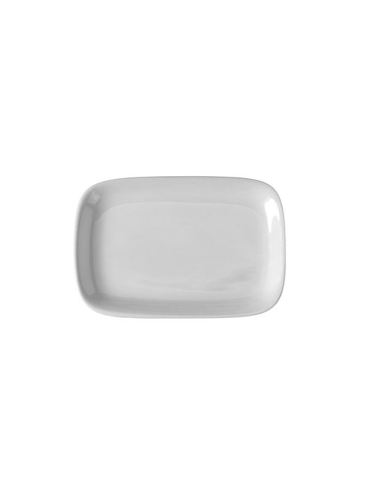 GTSA Plate Shallow Rectangular Porcelain White 11cm 1pcs