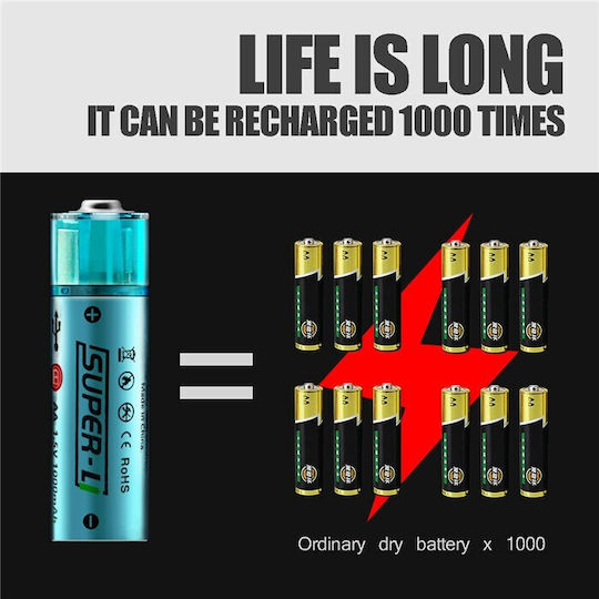 Aoke Rechargeable Battery AA 1.5V 4pcs