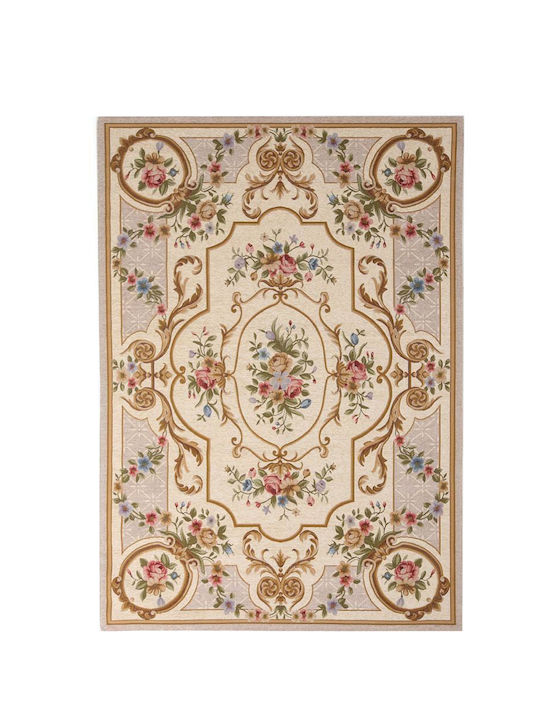 Royal Carpet Canvas 514W Teppich Rund Sommer Beige