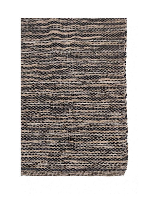 Plastona Rug Rectangular Summer from Jute Black