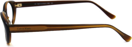Calvin Klein Weiblich Kunststoff Brillenrahmen Katzenauge Braun CK636S 042