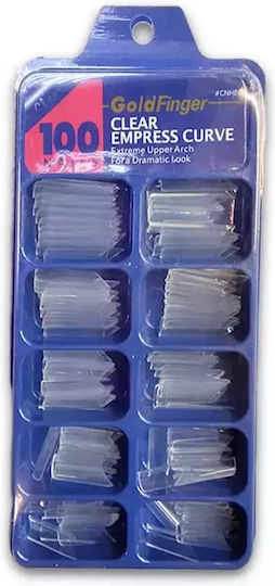 Finger Εmpress Curve Tips Νυχιών σε Χρυσό Χρώμα 100τμχ WD55423