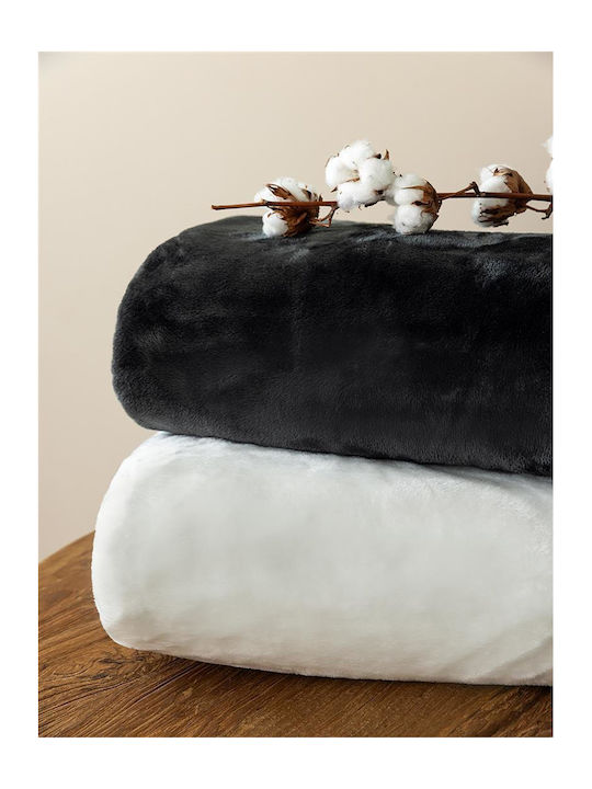 Palamaiki Fani Κουβέρτα Fleece Μονή 160x220εκ. Black