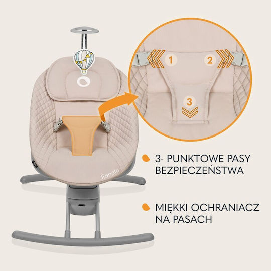 Lionelo Electric Relax pentru Bebeluși Rio Bej pentru Copil până la 9kg