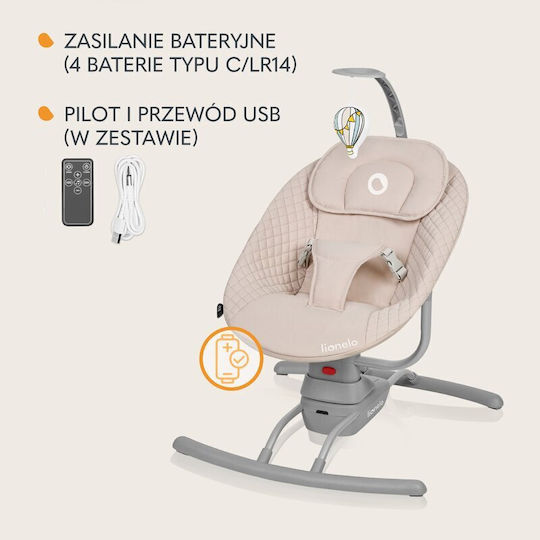 Lionelo Electric Relax pentru Bebeluși Rio Bej pentru Copil până la 9kg