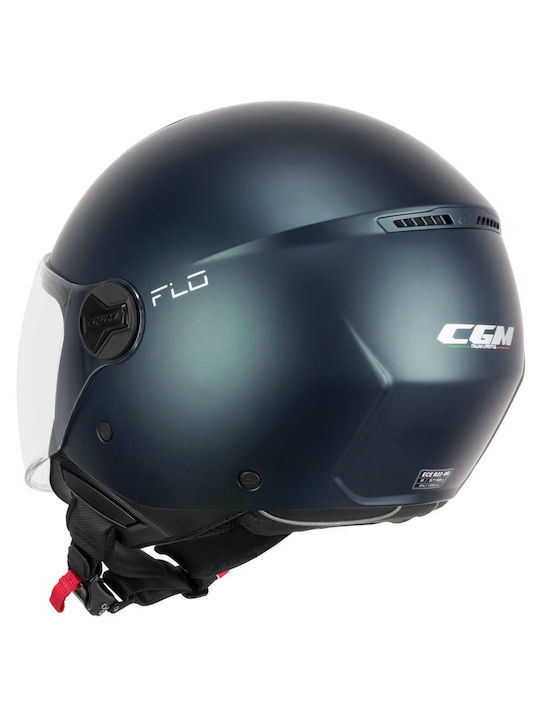 CGM Flo Mono 167A Petrol Satin Κράνος Μηχανής Jet ECE 22.06 1050gr