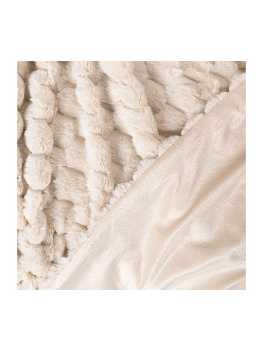Silk Fashion Κουβέρτα Γούνινη Υπέρδιπλη 220x240εκ. Εκρού