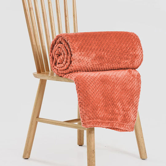 TnS Pop Corn Одеяло Кадифе Двойно 200x220см Розовеещо