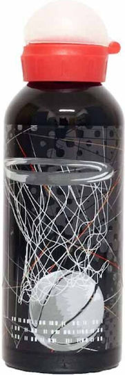 Back Me Up Παιδικό Παγούρι Θερμός NBA Ανοξείδωτο με Καλαμάκι Μαύρο 580ml