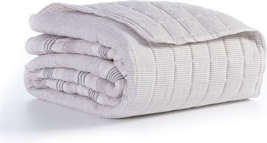 Nef-Nef Homeware Canfield Κουβερλί Ημίδιπλο Microfiber Beige 180x240cm