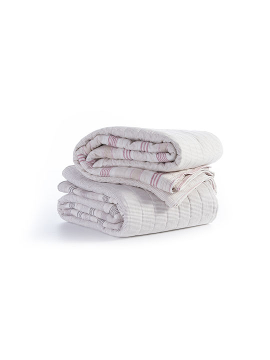 Nef-Nef Homeware Canfield Κουβερλί Ημίδιπλο Microfiber Beige 180x240cm