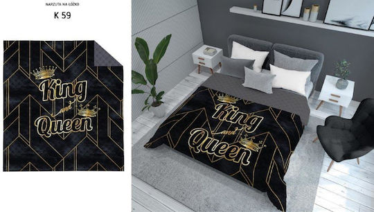 Detexpol Queen And King Покривало Кингсайз Черно 220x200см