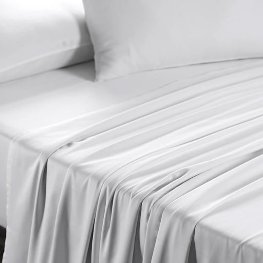 Olia Home Hotel Sheet White Queen Size 220x240cm 1pcs
