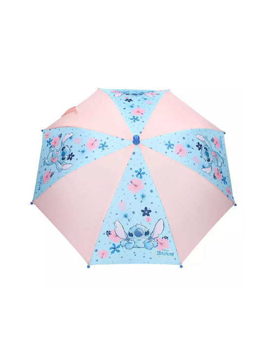 Vadobag Kinder Regenschirm Gebogener Handgriff Blau mit Durchmesser 64cm.