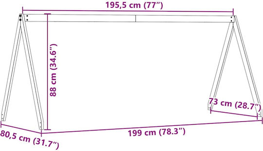 Κιόσκι Κρεβατιού Λευκό 199x80.5x88cm