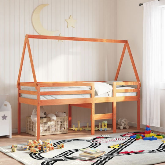 Bettgestell Bett Braun 209x95.5x88cm