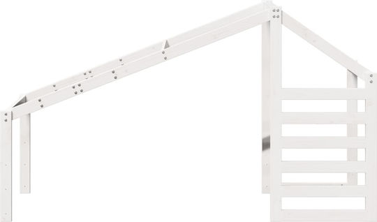 Bettgestell Bett Weiß 198x97x113cm
