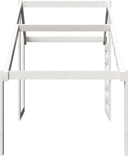 Bettgestell Bett Weiß 198x87x113cm