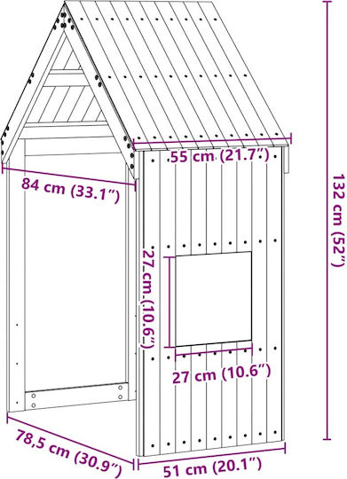 Bed Accessories Brown 84x55x132cm
