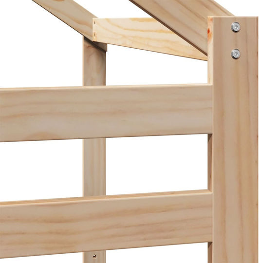 Bettgestell Bett Braun 188x97x113cm