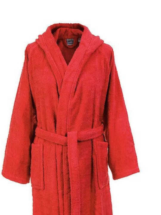 Dimcol 3010 Bathrobe with Hood Red 420gr/m²