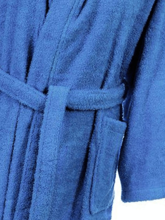 Dimcol 3010 Bathrobe with Hood Blue 420gr/m²