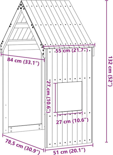 Bed Accessories Brown 84x55x132cm