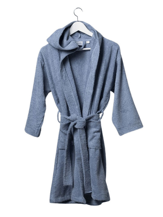 Melinen Liberty Hooded Bathrobe Jean 420gr/m²