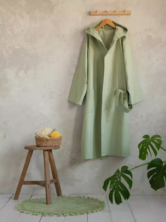 Nima Comfort Bathrobe with Hood Light Khaki 170gr/m² 31517