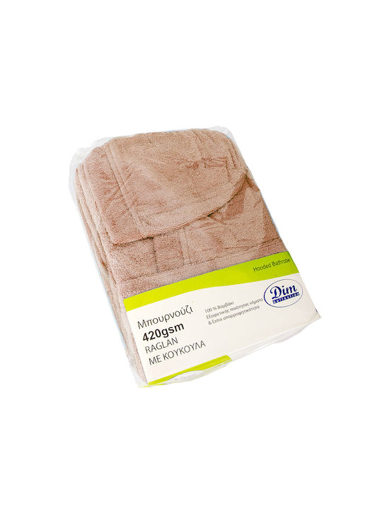 Dimcol 3010 Bathrobe with Hood Beige 420gr/m²