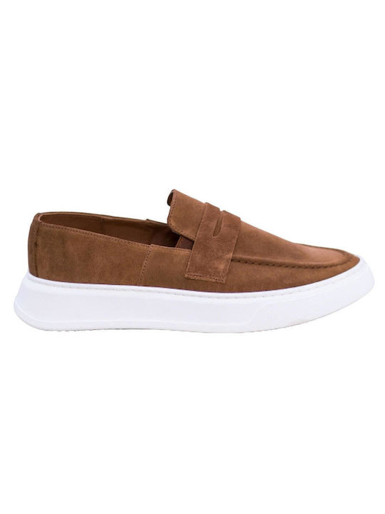 Northway Suede Ανδρικά Loafers σε Καφέ Χρώμα