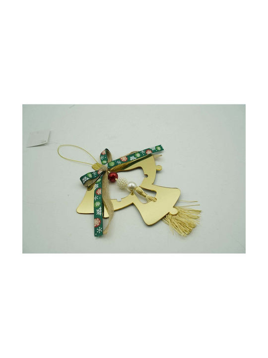 Hanging Bell Ornament Gold 26x14cm