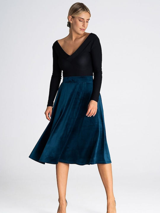 Figl Midi Skirt in Black color