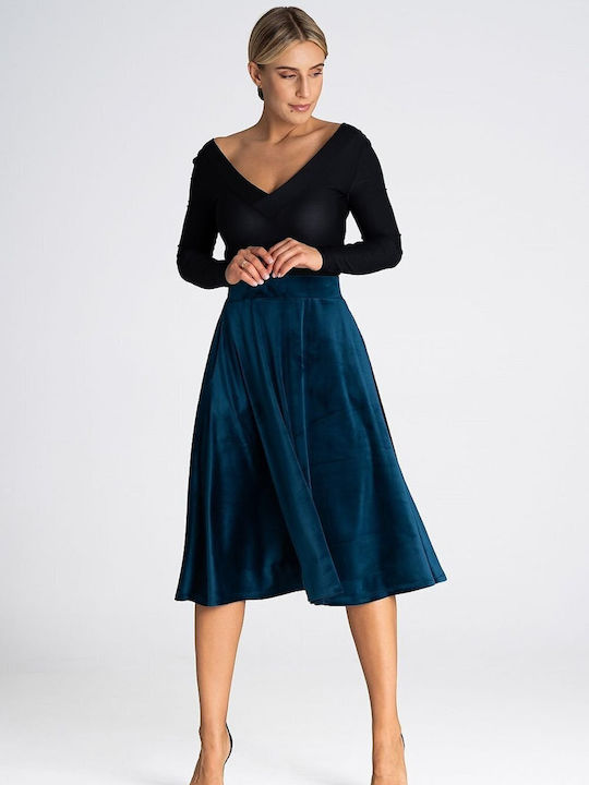 Figl Midi Skirt in Blue color