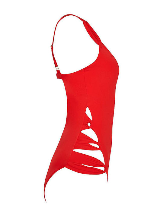Solids Badeanzug Red