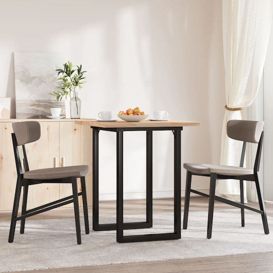 Square Table Dining Room from Solid Wood & Metal Coffee 70x70x75.5cm