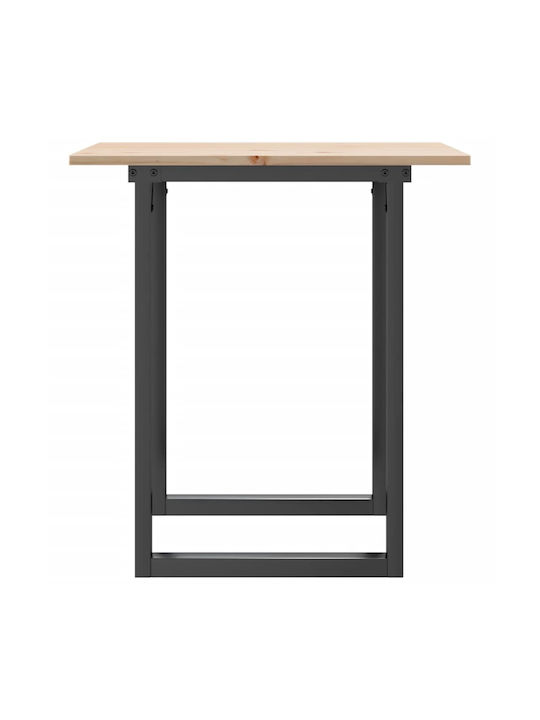 Square Table Dining Room from Solid Wood & Metal Coffee 60x60x75cm