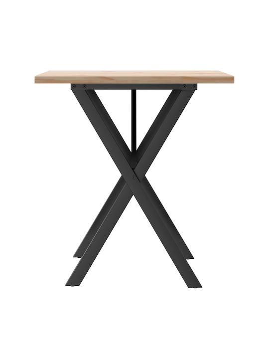 Square Table Dining Room from Solid Wood & Metal Coffee 70x70x75.5cm