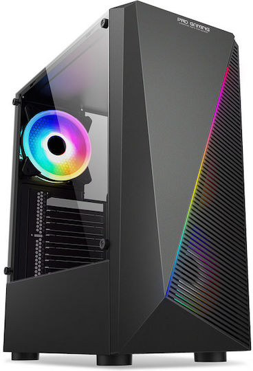 Pro Gaming Samurai Middle Tower Cutie de calculator cu iluminare RGB Negru
