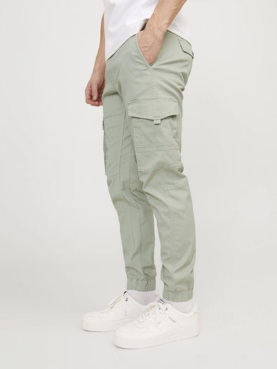 Jack & Jones Trousers Cargo Elastic in Slim Fit Desert sage