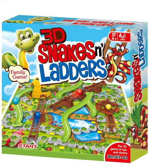Επιτραπέζιο Παιχνίδι Snakes and Ladders 3D για 2-4 Παίκτες 4+ Ετών