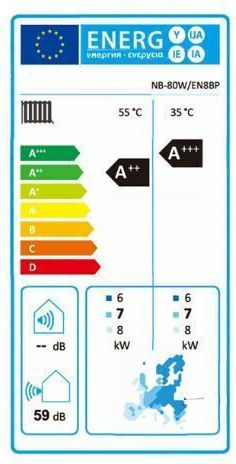 Nobus Αντλία Θερμότητας 8kW Μονοφασική 65°C Monoblock